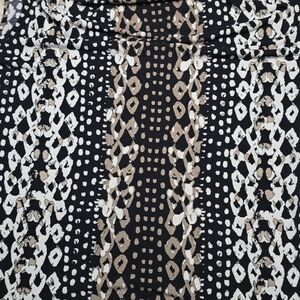 East 5th Black and Brown Patterned Fabric